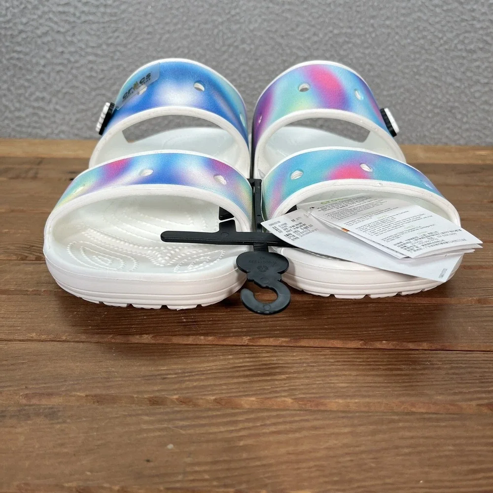 Crocs‎ Sandals Mens 11 Multicolor Classic Solarized Sandal Slide Outdoors Casual
